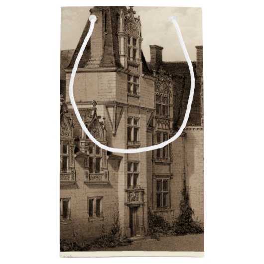 Mooi Frans Chateau in Sepia Tones Klein Cadeauzakje (Achterkant)