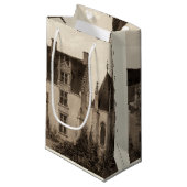 Mooi Frans Chateau in Sepia Tones Klein Cadeauzakje (Voorkant Gekanteld)