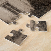 Mooi Frans Chateau in Sepia Tones Legpuzzel (Zijkant)