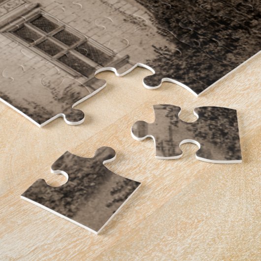 Mooi Frans Chateau in Sepia Tones Legpuzzel (Zijkant)
