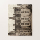 Mooi Frans Chateau in Sepia Tones Legpuzzel (Verticaal)
