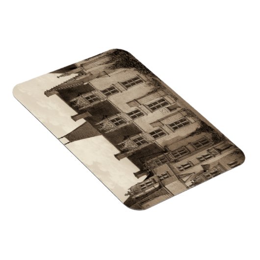 Mooi Frans Chateau in Sepia Tones Magneet (Rechterzijde)