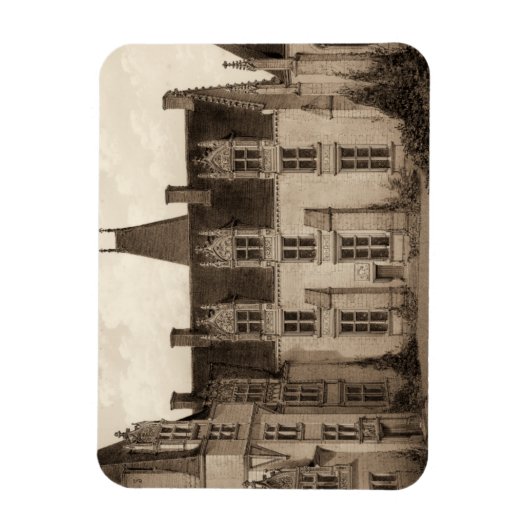Mooi Frans Chateau in Sepia Tones Magneet (Verticaal)