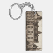 Mooi Frans Chateau in Sepia Tones Sleutelhanger (Voorkant Links)