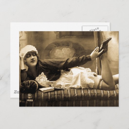 Mooi! Franse Risque Briefkaart (Voorkant / Achterkant)