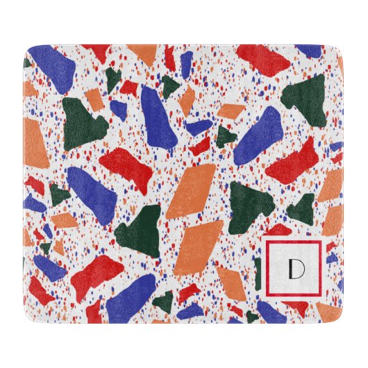Mooi Fun Terrazzo Abstract Spat-art Snijplank (Voorkant)