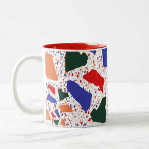 Mooi Fun Terrazzo Fractal Spat Art Tweekleurige Koffiemok