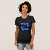 Mooi Galactisch Blauw Liefde Tekst Patroon Ontwerp T-shirt (Voorkant volledig)