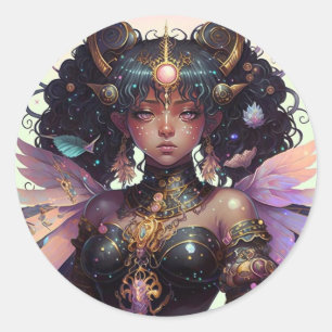 Mooi geadorseerd meisje ronde sticker