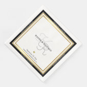 Mooi gedetailleerd monogram huwelijksreceptie / wi servet (Hoek)