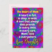 Mooi gedicht voor mijn moeder | Aangepaste bloem Briefkaart (Voorkant / Achterkant)