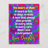 Mooi gedicht voor mijn moeder | Aangepaste bloem Briefkaart (Voorkant)