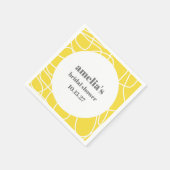 Mooi Geel Abstract Lijn Kunst Aangepaste Bruidsbor Servet (Hoek)