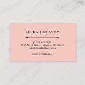 Mooi geel blauw koraal visitekaartje (Achterkant)