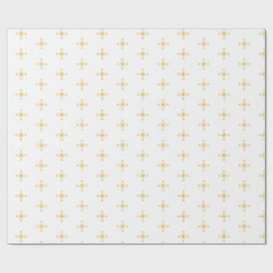 Mooi geel bloemeninpakpapier cadeaupapier