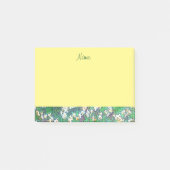 Mooi Geel Bloemontwerp met Lily Border Post-it® Notes (Voorkant)
