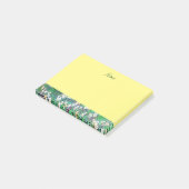 Mooi Geel Bloemontwerp met Lily Border Post-it® Notes (Schuin)