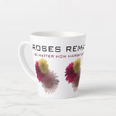 Mooi geel en Roos voor Latte Mok (Linkerhoek)
