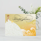 Mooi geel en wit luxe Vrijgezellenfeest Kaart (Staand voorkant)