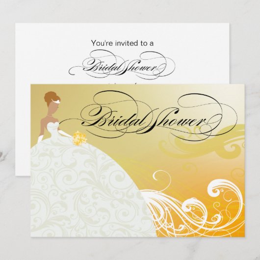 Mooi geel en wit luxe Vrijgezellenfeest Kaart (Voorkant / Achterkant)