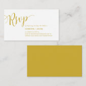 Mooi geel goud, weddenschappen, RSVP Informatiekaartje (Voorkant / Achterkant)