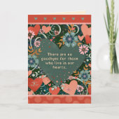 Mooi Geen Vaarwel Medeleven Citaat Bloemig Hart Kaart (Voorkant)