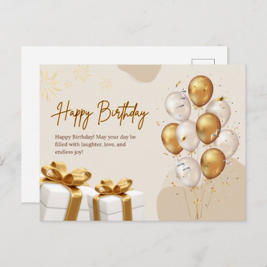 Mooi Gefeliciteerd met je verjaardag  Briefkaart (Voorkant / Achterkant)