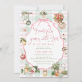 Mooi gegroeid met liefde meisje Baby shower Kaart (Voorkant)