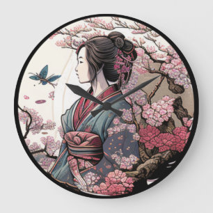 Mooi Geisha Geiko Geigi Cherry Blossom Sakura Grote Klok