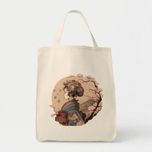Mooi Geisha Geiko Geigi Cherry Blossom Sakura Tote Bag