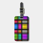 Mooi gekleurd retro patroon bagagelabel (Voorkant verticaal)