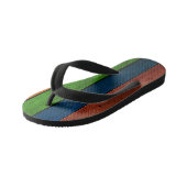 mooi gekleurde houten planken kinder teenslippers (Schuin)