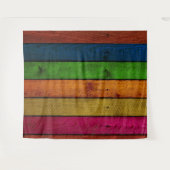mooi gekleurde houten planken wandkleed (Voorkant (horizontaal))