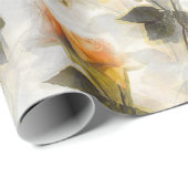 Mooi gele bloemen patroon cadeaupapier (Rol Hoek)