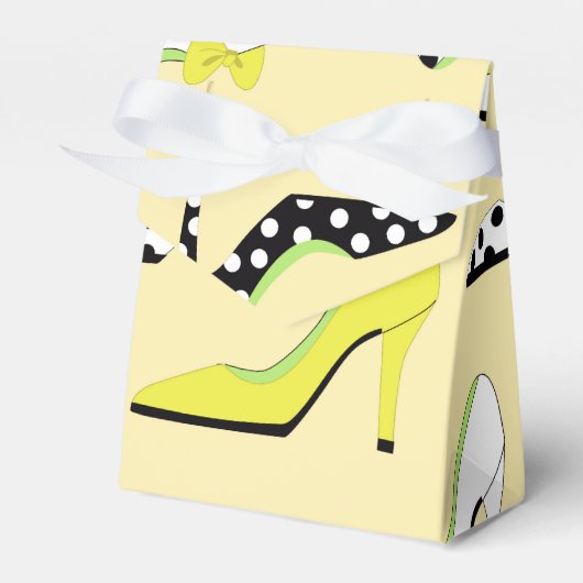 Mooi Gele Hoge Hakken Bedankdoosjes (Voorkant Zijde)