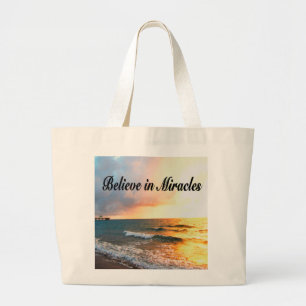 MOOI GELOOF IN WONDEREN ZONSOPGANG ONTWERP GROTE TOTE BAG