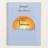 Mooi geloof zonsopgang Ik weet wie houdt morgen Planner (Voorkant)