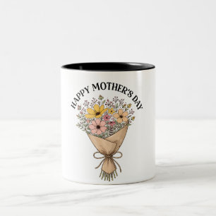 Mooi gelukkige Moederdag Mama Tweekleurige Koffiemok