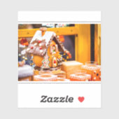 Mooi gemberbroodhuis voor Kerstmis Sticker (Vel)