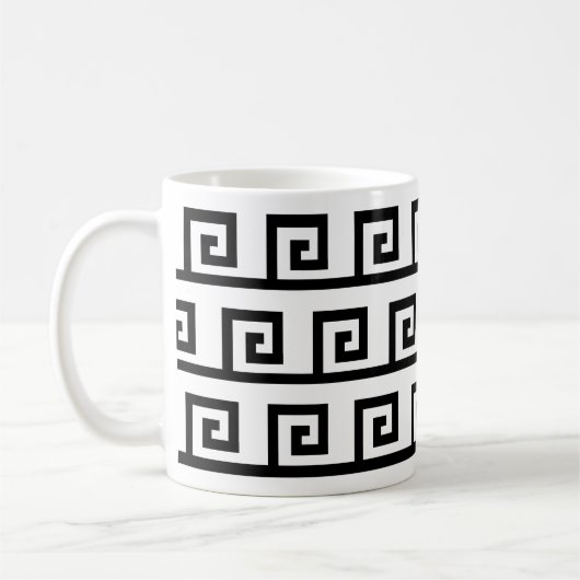 Mooi geometrisch patroon koffiemok (Links)