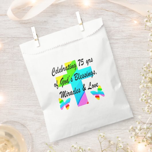 MOOI GEPERSONALISEERD 75E VERJAARDAG ONTWERP BEDANKZAKJE (Geknipt)