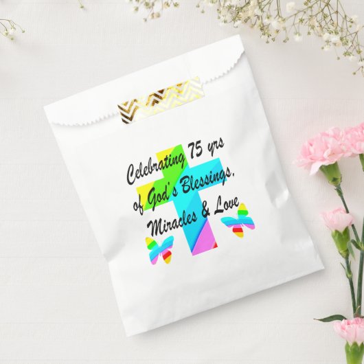 MOOI GEPERSONALISEERD 75E VERJAARDAG ONTWERP BEDANKZAKJE (Gezegeld)