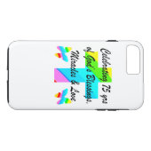 MOOI GEPERSONALISEERD 75E VERJAARDAG ONTWERP Case-Mate iPhone CASE (Achterkant (Horizontaal))
