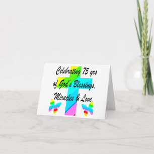 MOOI GEPERSONALISEERD 75E VERJAARDAG ONTWERP KAART