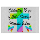 MOOI GEPERSONALISEERD 75E VERJAARDAG ONTWERP SNIJPLANK (Voorkant)