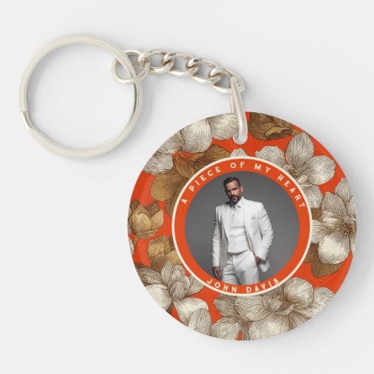 Mooi Gepersonaliseerd Cadeau voor Gepensioneerde G Sleutelhanger (Voorkant)