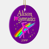 MOOI GEPERSONALISEERD EN GEDATEERD GYMNAST ORNAMEN KERAMISCH ORNAMENT (Rechts)