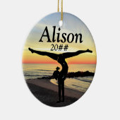 MOOI GEPERSONALISEERD EN GEDATEERD GYMNAST ORNAMEN KERAMISCH ORNAMENT (Rechts)