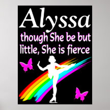 MOOI GEPERSONALISEERD FEL SCHAATSER POSTER