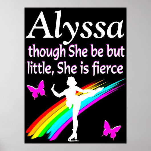 MOOI GEPERSONALISEERD FEL SCHAATSER POSTER (Voorkant)